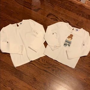 Janie and Jack, long sleeve shirts, size 5.
